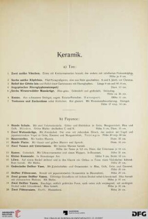 Keramik (Nr. 1-104)