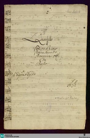 Quartets - Don Mus.Ms. 657 : vl (2), vla, b; C; Hob III:6