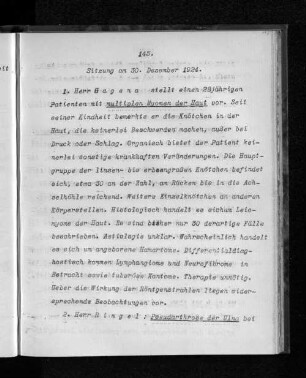 Sitzung am 30. Dezember 1924.