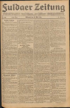 Ausgabe vom Mittwoch, den 13. Mai 1914.