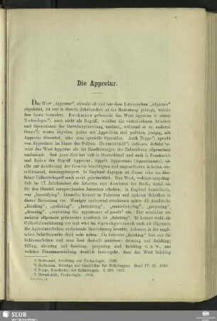 Die Appretur