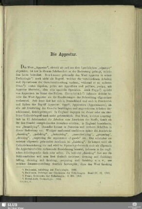 Die Appretur