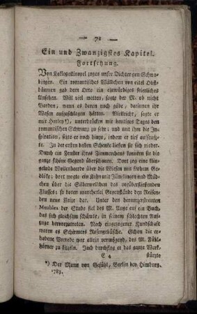 Ein und Zwanzigstes Kapitel. Fortsetzung.