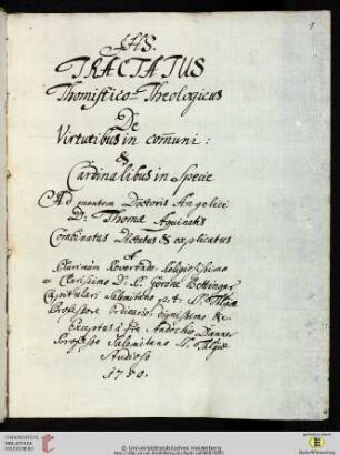 Gero Böttinger: Tractatus theologicus de virtutibus