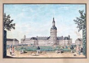 Stadtansicht: Karlsruhe, Schloss von Norden