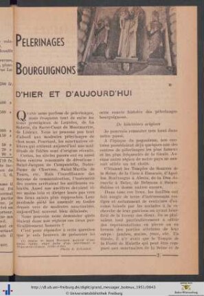 Pelerinages Bourguignons D'Hier Et D'Aujourd'hui.