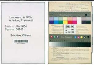 Entnazifizierung Wilhelm Schotten , geb. 22.04.1893 (Dreher)
