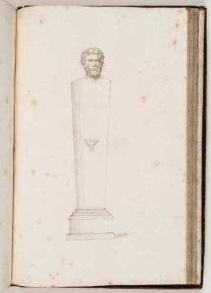 Bildnisherme eines bärtigen Mannes, in: Imperatorum romanorum ac eorum coniugum liberorum [...] Tomus primus, Nr. 157