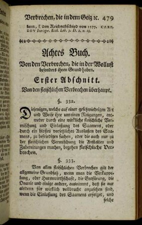 Erster Abschnitt. - Zweyter Abschnitt.