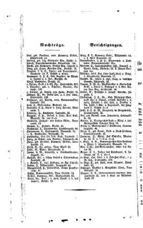 Nachträge; Berichtigungen