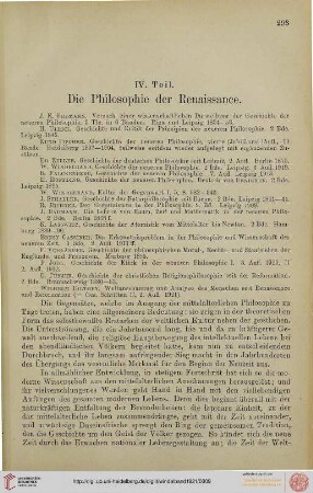 Die Philosophie der Renaissance