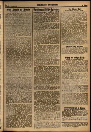 Zweite Ausgabe vom Montag, den 11. Januar 1937.