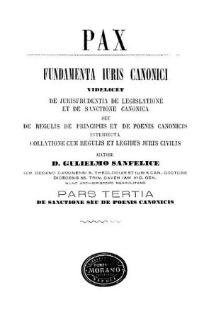 P. 3: Fundamenta iuris canonici. P. 3