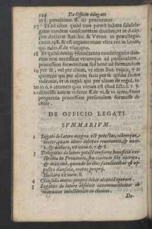 De Officio legati.