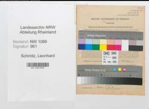 Entnazifizierung Leonhard Schmitz , geb. 08.11.1921 (Polizist)