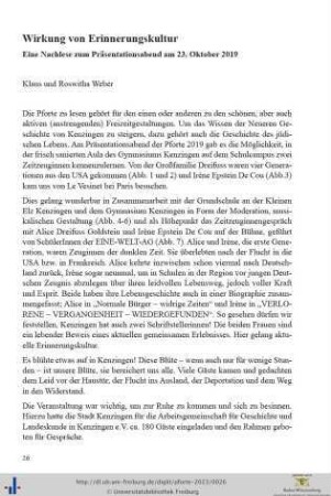 Wirkung von Erinnerungskultur.