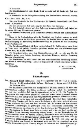 451-464, VI. Besprechungen
