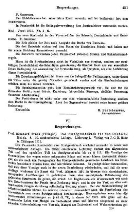 451-464, VI. Besprechungen