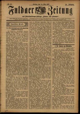 Zweite Ausgabe vom Freitag, den 14. Mai 1897.