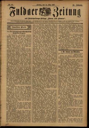 Zweite Ausgabe vom Freitag, den 14. Mai 1897.