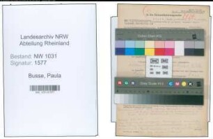 Entnazifizierung Paula Busse , geb. 16.10.1911 ()