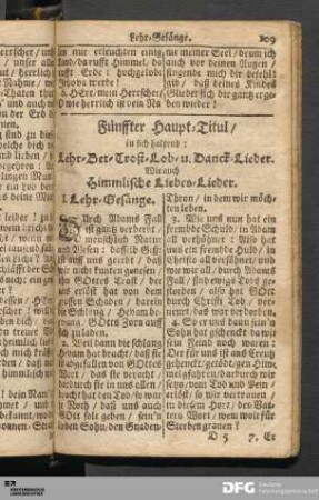Fünffter Haupt-Titul [...].