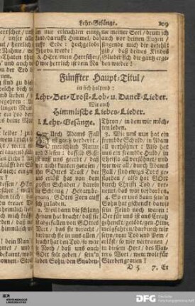Fünffter Haupt-Titul [...].