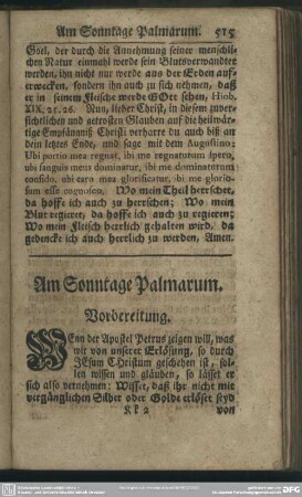 Am Sonntage Palmarum