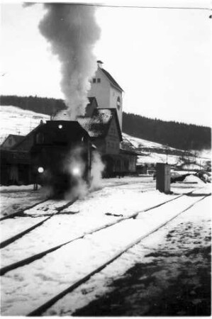 Bahnhof Trochtelfingen, Rangieren zum Lagerhaus, welches 2009 abgebrochen werden soll