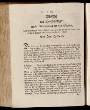 [Von der Abblätterung der Gehirnknochen.] - [Von den Gehirnwunden.] Von Herrn Ovesnay.