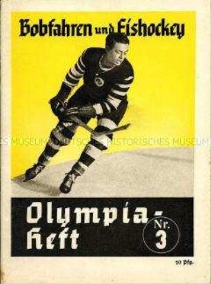 Begleitheft zu den Olympischen Spielen 1936 für die Sportarten Bobfahren und Eishockey