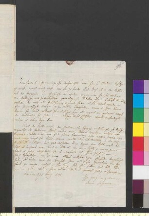 Brief von Jagemann, Christian Joseph an Goethe, Johann Wolfgang von