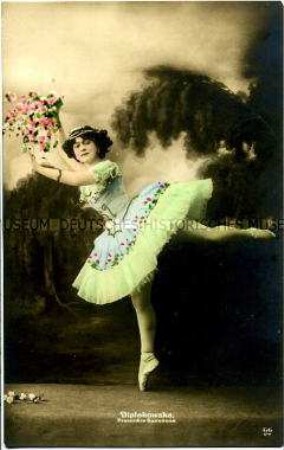 Werbekarte einer Ballet-Tänzerin