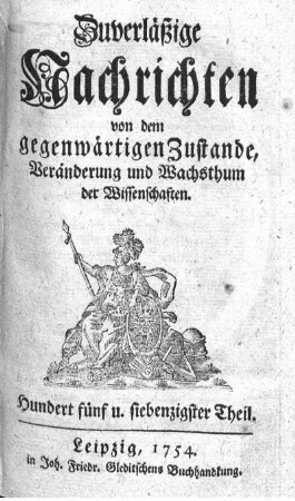 Hundert fünf u. siebenzigster Theil.