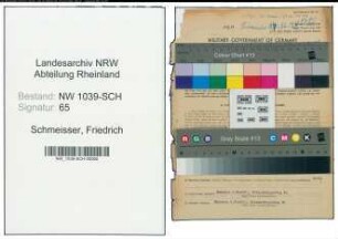 Entnazifizierung Friedrich Schmeisser , geb. 15.03.1895 (Architekt)