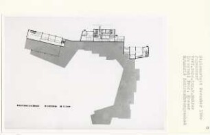Jugenddorf für Heimatvertriebene, Essen (Diplomarbeit bei Willy Kreuer): Zentrum, Grundriss Untergeschoss 1:200