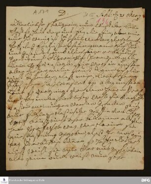 Brief von Auguste Dorothea v. Reuß-Schleiz an Maria Eleonore Emilia v. Reuß-Köstritz.