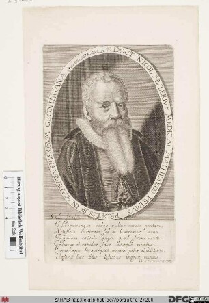 Bildnis Nicolaus Mulerius (eig. Nicolas des Muliers)