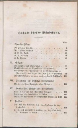 Inhalt dieses Bändchens.