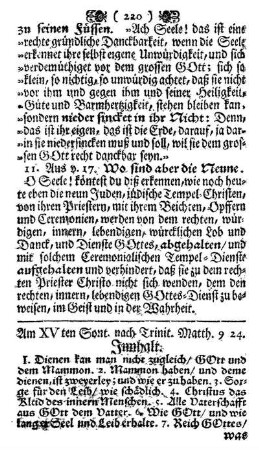 Am XV ten Sont. nach Trinit. Matth. 9.24