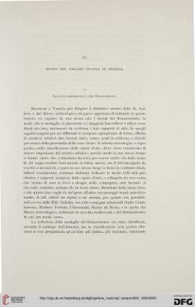 2.1894/95: Museo del Palazzo Ducale in Venezia, [1] : Raccolta medioevale e del Rinascimento