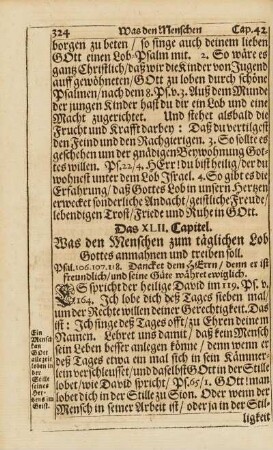 Cap. XLII. Was den Menschen zum täglichen Lob Gottes anmahnen und treiben soll