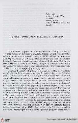 2: U źródeł twórczości Sebastiana Fesingera