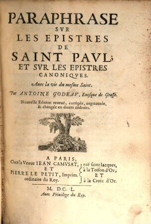 Paraphrase sur les epistres de S. Paul
