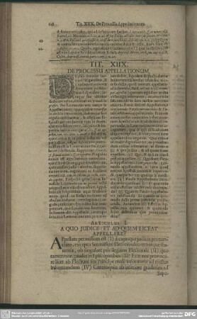 Tit. XIIX. De Processu Apellationum