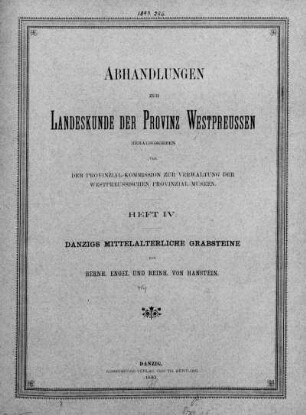Danzigs mittelalterliche Grabsteine
