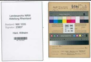 Entnazifizierung Wilhelm Hanl , geb. 26.05.1909 (Kaufmaennischer Angestellter)
