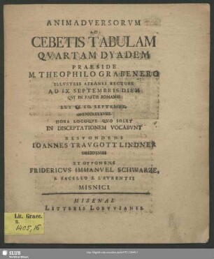 4: Animadversorum Ad Cebetis Tabulam ...