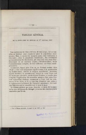 Tableau general