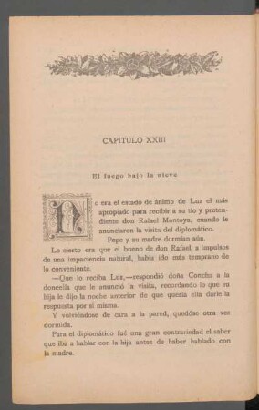 Capítulo XXIII - El fuego bajo la nieve